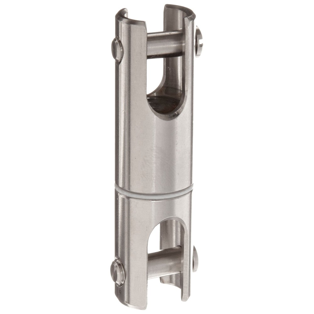 RONSTAN RF78A Grade Stainless Steel 316 Ball Bearing Barrel Style Fork and Fork Swivel, 2-3/32 Length, 1/4 Pin Diameter