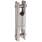 RONSTAN RF78A Grade Stainless Steel 316 Ball Bearing Barrel Style Fork and Fork Swivel, 2-3/32 Length, 1/4 Pin Diameter