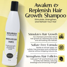Nourish - Awaken And Replenish Combo - Hair Growth Shampoo & Conditioner for Thinning Hair Treatment Nourish - Awaken And Replenish Combo - Hair Growth Shampoo & Conditioner for Thinning Hair Treatment