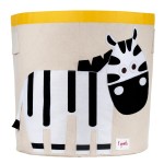 3 Sprouts Laundry and Toy Basket Canvas Storage Bin for Baby and Kids, Zebra