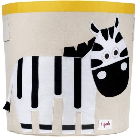 3 Sprouts Laundry and Toy Basket Canvas Storage Bin for Baby and Kids, Zebra