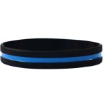 SayitBands Thin Blue Line Silicone Wristband Bracelets Police Officers Patrol Awareness Support