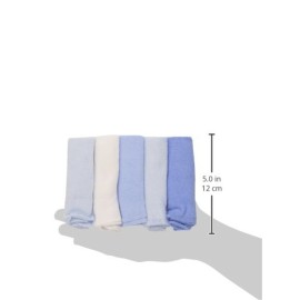Spasilk Washcloth Wipes Set for Newborn Boys and Girls, Soft Terry Washcloth Set, Pack of 10, Blue