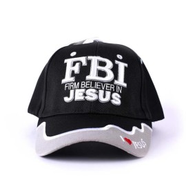 Christian Hat for Men & Women FBI Firm Believer in Jesus Adjustable Velcro Strap Religious Gift to Family and Friends