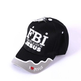 Christian Hat for Men & Women FBI Firm Believer in Jesus Adjustable Velcro Strap Religious Gift to Family and Friends