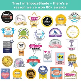 SnoozeShade Pack n Play & Travel Crib Blackout Cover | Blackout Crib Cover & Pack and Play Black Out Cover | Mom-Invented Safety Tested with Optimal Airflow