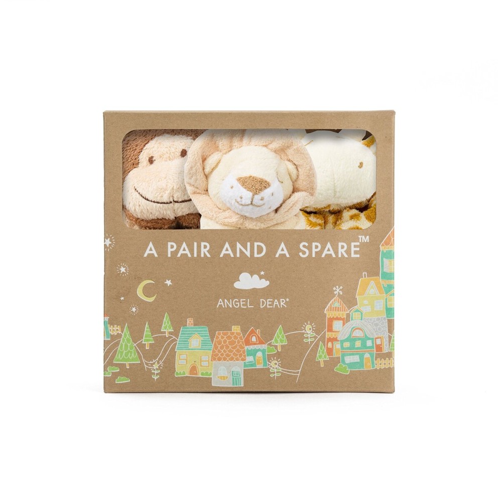 Angel Dear Pair and a Spare Blankies, Jungle Safari