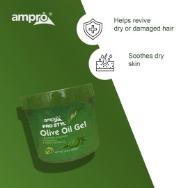 AmPro Pro Styl Protein Styling Gel - Moisturizes and Defines Strands - Helps Protect and Hydrate, Tames and Adds Shine without Weighing Down Tresses - Alcohol and Paraben Free - Olive - 32 oz AmPro Pro Styl Protein Styling Gel - Moisturizes and Defines Strands - Helps Protect and Hydrate, Tames and Adds Shine without Weighing Down Tresses - Alcohol and Paraben Free - Olive - 32 oz