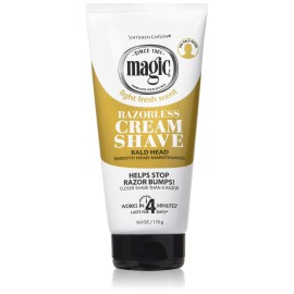 Magic Razorless Cream Shave Bald Head 6 Ounce Tube (177ml) (6 Pack) Magic Razorless Cream Shave Bald Head 6 Ounce Tube (177ml) (6 Pack)
