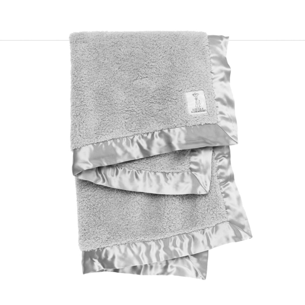 Little Giraffe Chenille Blanket Silver - 29x35