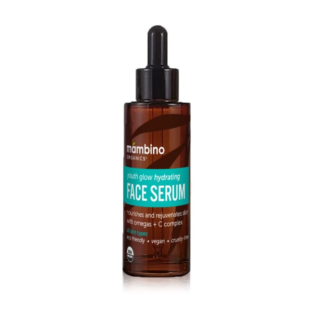 Mambino Organics Youth Glow Hydrating Serum - Organic, Face Serum with Namibian Marula - Nourishing Omegas & Vitamin C for Dryness, Dark Spots, Dullness - Cruelty-Free Skin Care, 1 fl oz