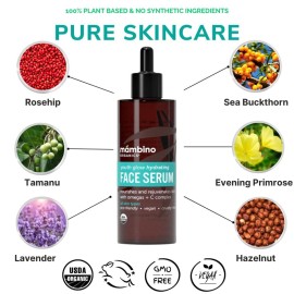 Mambino Organics Youth Glow Hydrating Serum - Organic, Face Serum with Namibian Marula - Nourishing Omegas & Vitamin C for Dryness, Dark Spots, Dullness - Cruelty-Free Skin Care, 1 fl oz