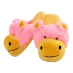 My Pillow Pets Neonz - Hippo Slippers (Yellow & Pink) - Small