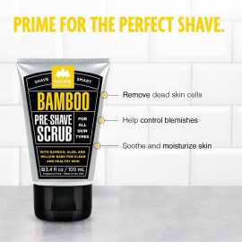 Pacific Shaving Company Bamboo Pre-Shave Scrub - Exfoliating Face Scrub & Cleanser - Daily Face Wash for Men with Aloe Vera & Willow Bark Extract - Soothes, Moisturizes & Controls Blemishes (3 Oz) Pacific Shaving Company Bamboo Pre-Shave Scrub - Exfoliating Face Scrub & Cleanser - Daily Face Wash for Men with Aloe Vera & Willow Bark Extract - Soothes, Moisturizes & Controls Blemishes (3 Oz)