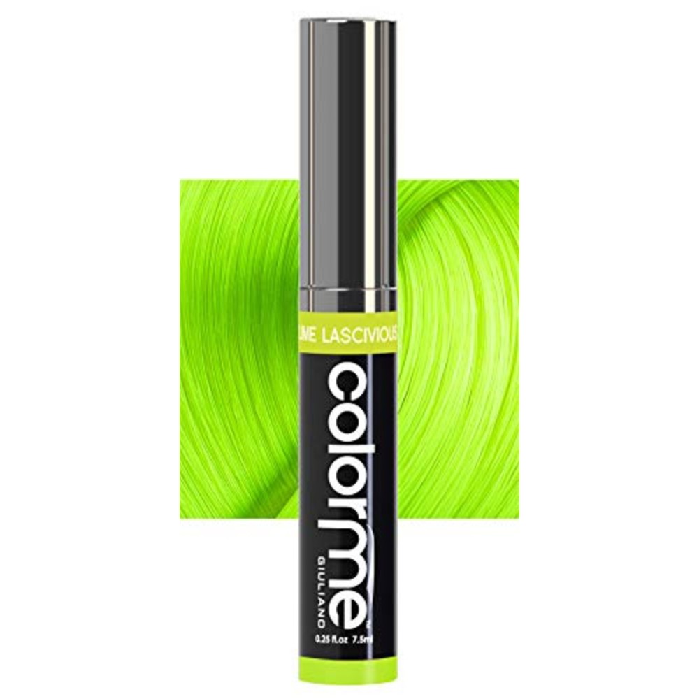 Colorme Root Touch Up Temporary Hair Mascara to color and Blend Semi Permanent Dye regrowth. Washes Out (LIME)