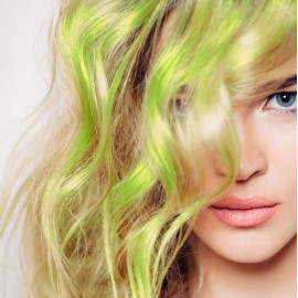 Colorme Root Touch Up Temporary Hair Mascara to color and Blend Semi Permanent Dye regrowth. Washes Out (LIME)
