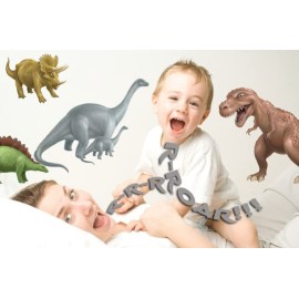 Dinosaur Wall Decals for Kids Room, Boys Bedroom Decorations, Playroom Mural Stickers (Dinosaur Assorted)