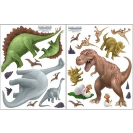 Dinosaur Wall Decals for Kids Room, Boys Bedroom Decorations, Playroom Mural Stickers (Dinosaur Assorted)