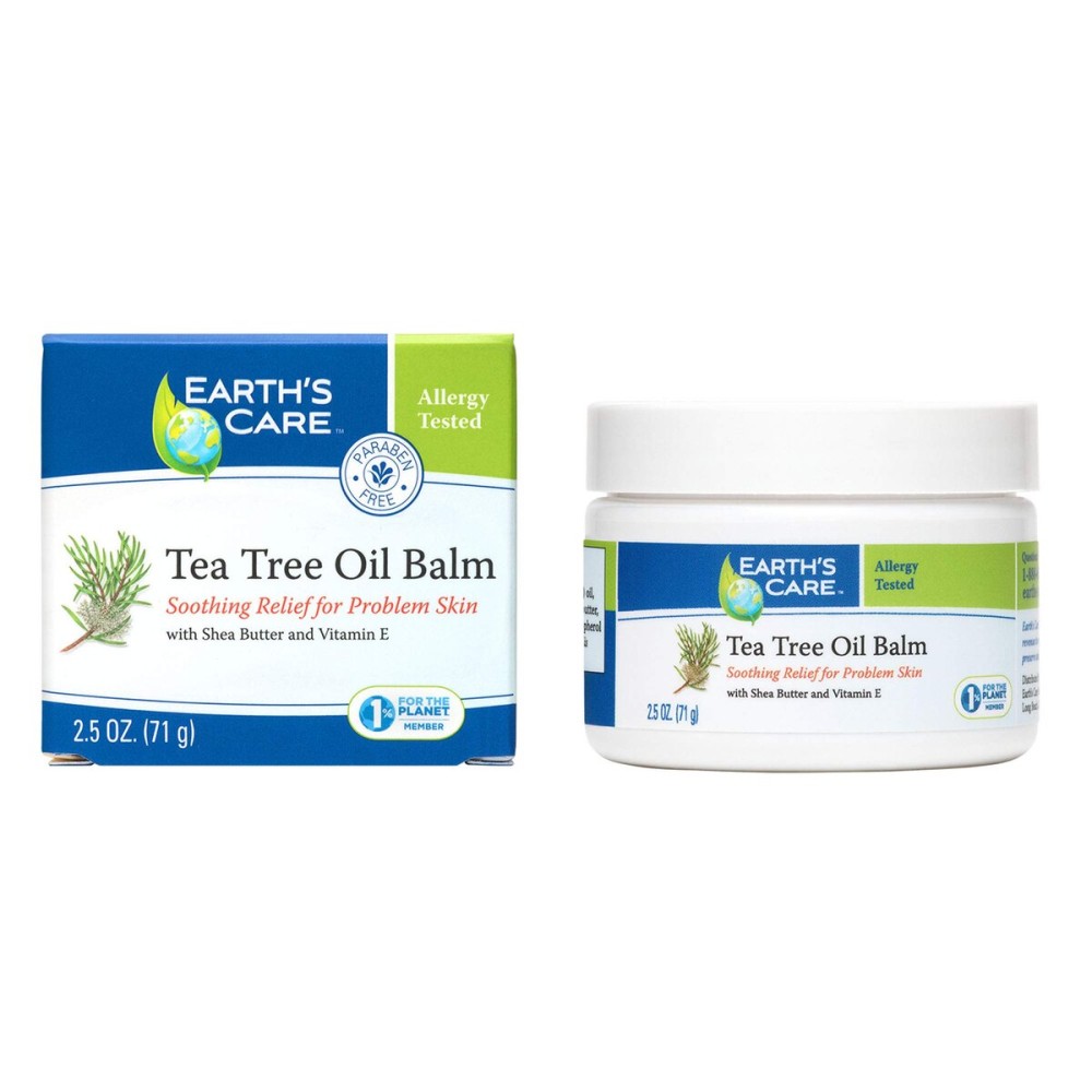 Earth\'s Care Tea Tree Oil Balm - Tea Tree Moisturizer for Problem Skin - Repair Cream with Shea Butter and Vitamin E 2.5 oz. (71 g) Earth\'s Care Tea Tree Oil Balm - Tea Tree Moisturizer for Problem Skin - Repair Cream with Shea Butter and Vitamin E 2.5 oz. (71 g)