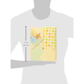 Spasilk Hooded Terry Bath Baby Towel with 2 Washcloths, Baby Bath Essentials, Ark Yellow, Set of 4