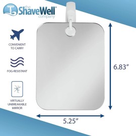 The Shave Well Company Deluxe Anti-Fog Shaving Mirror | Fogless Hanging Bathroom Shower Mirror with Handheld Option for Men and Women | Includes Long-Lasting Removable Adhesive Hook The Shave Well Company Deluxe Anti-Fog Shaving Mirror | Fogless Hanging Bathroom Shower Mirror with Handheld Option for Men and Women | Includes Long-Lasting Removable Adhesive Hook