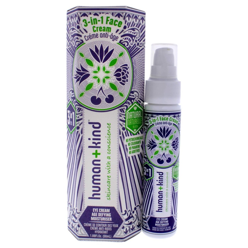Human+Kind Age-Defying Facial Cream - Smoothing, Tightening, Brightening Cream with Herbal Skin Smoothing Formula and Shea Butter - Reduce Fine Lines and Wrinkles - Vegan and Cruelty Free - 1.69 oz