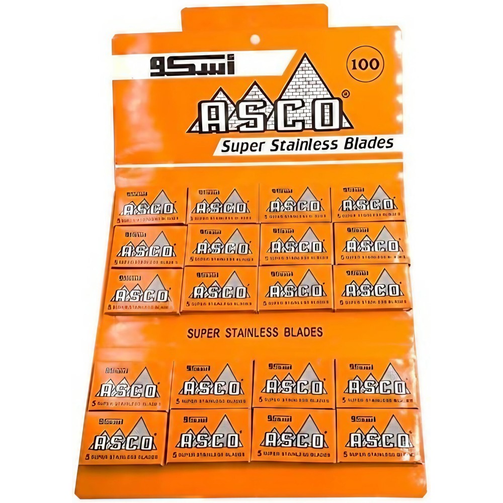 100 ASCO Super Stainless Double Edge Safety Razor Blades 100 ASCO Super Stainless Double Edge Safety Razor Blades