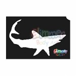 Glimmer Body Art Glitter Tattoo Stencils - Shark (5/Pack)