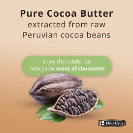 De La Cruz Cocoa Butter Stick - 100% Pure and Natural Cocoa Butter For Dry, Rough Skin - All Natural Hydrating Moisturizer, 1 OZ (1 Stick)