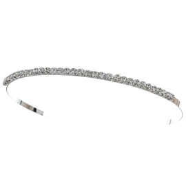 SAMKY Bridal Rhinestone Tiara Wedding Headband with Crystal for Bride\'s Hair Accessories
