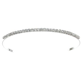 SAMKY Bridal Rhinestone Tiara Wedding Headband with Crystal for Bride\'s Hair Accessories