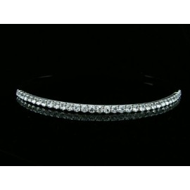 SAMKY Bridal Rhinestone Tiara Wedding Headband with Crystal for Bride\'s Hair Accessories