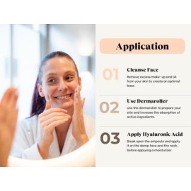 Dermaroller Hyaluronic Moisture Acid Ampoules Serum, 30 Pc of 1.5 ml Tubes