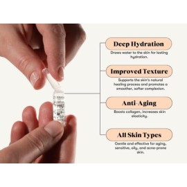 Dermaroller Hyaluronic Moisture Acid Ampoules Serum, 30 Pc of 1.5 ml Tubes