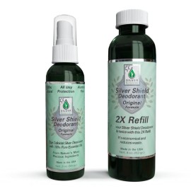Silver Shield Deodorant 2X Refill - Original Formula | All Natural Colloidal Silver Deodorant | 4 oz. Refill