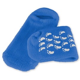 Deluxe Comfort Womens Terry Gel-Lined Moisturizing Booties, One Size - Infused with Essential Oils - Gel Lining - Non-Slip Comfort Grips - Socks, Pink