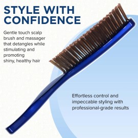 Giorgio Gentle Detangler Brush for Men - Dual Bristle Lengths for Thick and Fine Hair, Scalp Massager, Travel-Friendly, for All Hair Types Wet or Dry
