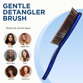 Giorgio Gentle Detangler Brush for Men - Dual Bristle Lengths for Thick and Fine Hair, Scalp Massager, Travel-Friendly, for All Hair Types Wet or Dry