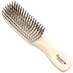 Giorgio GIO2IVY Ivory 6.25 inch Gentle Touch Detangler Hair Brush for Men Women and Kids. Soft Bristles for Sensitive Scalp. Wet and Dry for all Hair Types. Scalp Massager Brush Stimulate Hair Growth