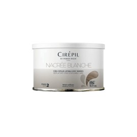 Cirepil - Nacre Blanche - 400g / 14.11 oz Wax Tin - Unscented - Onctuous Texture - Perfect for Large Areas - Very Efficient, Ultra-Thin Application, All Hair Types - Strips Needed