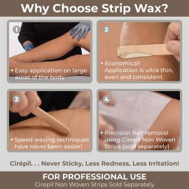 Cirepil - Nacre Blanche - 400g / 14.11 oz Wax Tin - Unscented - Onctuous Texture - Perfect for Large Areas - Very Efficient, Ultra-Thin Application, All Hair Types - Strips Needed