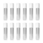 Lip Balm Empty Container Tubes 3/16 Oz (5.5ml), Pack of 12; Natural (Translucent) Color