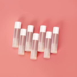 Lip Balm Empty Container Tubes 3/16 Oz (5.5ml), Pack of 12; Natural (Translucent) Color