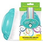 Knot Genie Detangling Hair Brush for Kids (Aquamarine Dream) | Original Full Size | Perfect for Curly Hair, Gently Separate Tangles, Leaves Hair Smooth & Shiny | The Pain Free Knot Detangler
