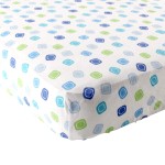 Luvable Friends Unisex Baby Fitted Crib Sheet, Blue Geometric, One Size