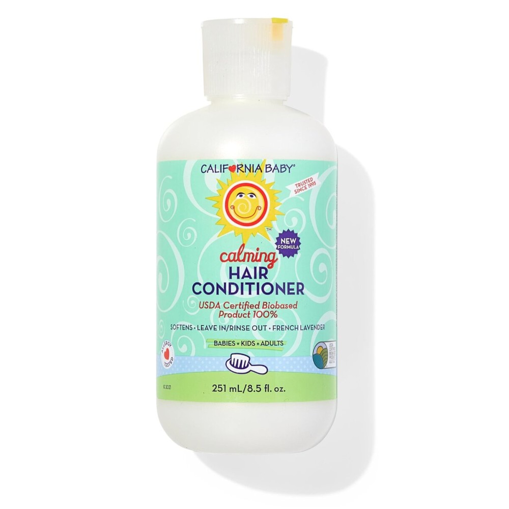 California Baby Calming Hair Conditioner | 100% Plant-Based Kids Conditioner | Rinse-out or Leave in Conditioner | Lavender Scent | 251 mL / 8.5 oz