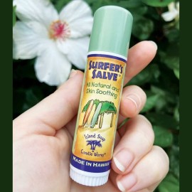 Island Soap & Candle Works Surfer\'s Salve Stick - All Natural Skin Soothing Balm - Moisturizing Anti-Chafing Ointment for Insect Bite, Sunburn, Windburn, Chapped Lips, Rashes & New Tattoos - .5 Ounce