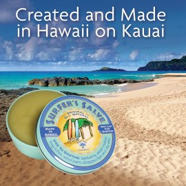 Island Soap & Candle Works Surfer\'s Salve Stick - All Natural Skin Soothing Balm - Moisturizing Anti-Chafing Ointment for Insect Bite, Sunburn, Windburn, Chapped Lips, Rashes & New Tattoos - .5 Ounce