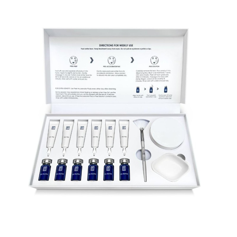 Ellen Lange Retexturizing Skin Peel Kit - At Home Glycolic Chemical Facial Treatment