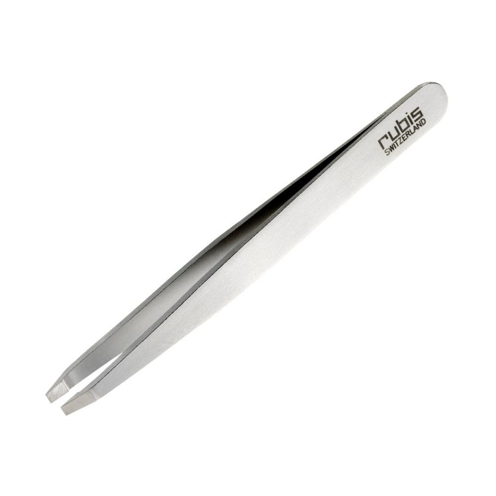 Rubis Universal Stainless Steel Tweezers with Straight Tips for Precise Eyebrows and Hair Removal, 1K302,Rubis Switzerland Swiss Made World Renowned Precision